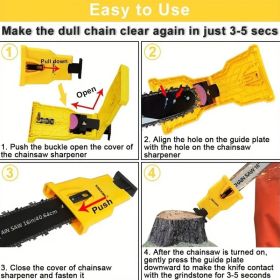 "Universal Chain Saw Blade Sharpener – Diamond Grindstones for Fast Results"